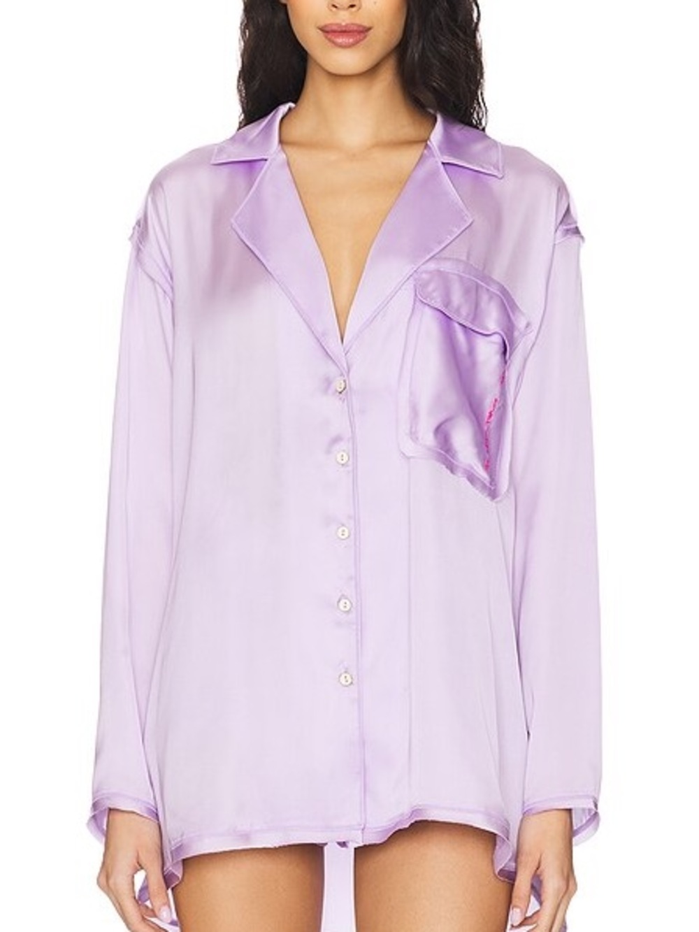 Free People Like Honey Pajama Top in Orchid